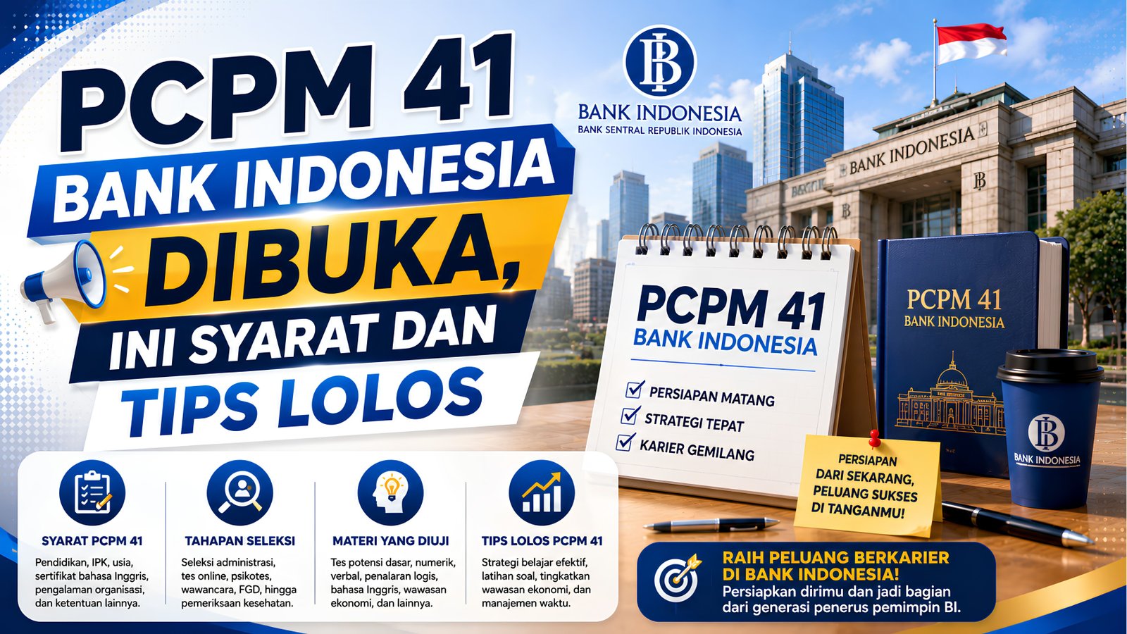 PCPM 41 Bank Indonesia Dibuka, Ini Syarat dan Tips Lolos